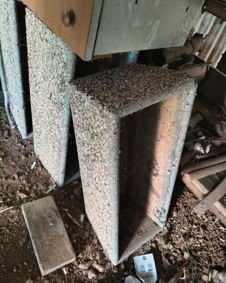 6 fioriere in sasso lavato cemento