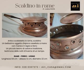 Scaldino in rame 