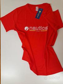 T-shirt donna rossa Nautica Italy L - NUOVA
