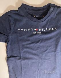 t-shirt blu originale Tommy Hilfiger 6/9 mesi