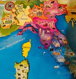 Puzzle Italia con calamite