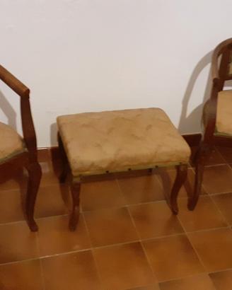 Sedie e sgabello camera da letto