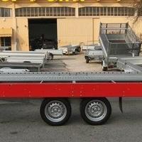 Rimorchio trasporto auto basculante 3500Kg compl