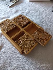 Scatola /Scrigno porta oggetti portagioie in legno