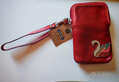 Fossil Pochette Swan con laccetto da polso nuova