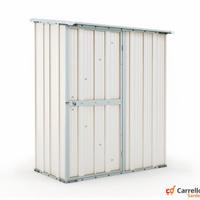 Casetta da giardino box in Acciaio 155x100 bianco