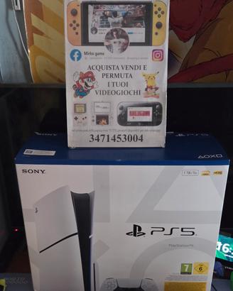 sony playstation 5 ps5 slim disco 1tb in garanzia