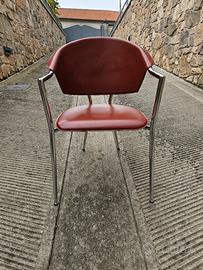 8 sedie vintage in pelle 