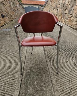 8 sedie vintage in pelle 