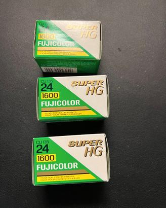 Lotto 3x Rullini RARI Fujicolor Super HG 1600 ISO