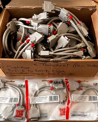 ca 30 Cavi splitter DVI-I a DVI-D+VGA Lindy 41048