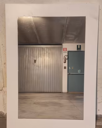 Specchio con cornice bianca orizzontale/Verticale