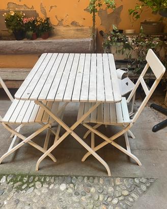 Set da giardino tavolo e sedie