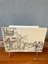 Portariviste vintage Bucciarelli Milano in legno