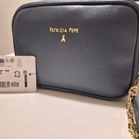 PATRIZIA PEPE BORSA A TRACOLLA IN PELLE 20 CM