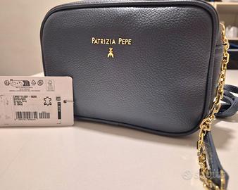 PATRIZIA PEPE BORSA A TRACOLLA IN PELLE 20 CM