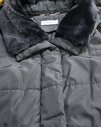 giacca con pellicciotto nero taglia 57.