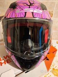 casco ls2 ff353 rapid poppies donna