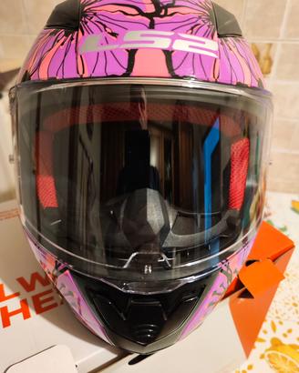 casco ls2 ff353 rapid poppies donna