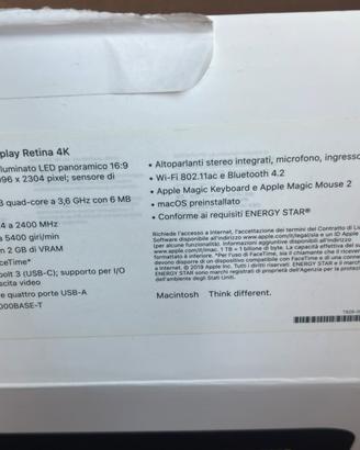 Apple Imac + Magic Keyboard e Magic Mouse