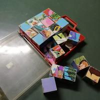 Puzzle cubico in 3d Gioco interattivo vintage