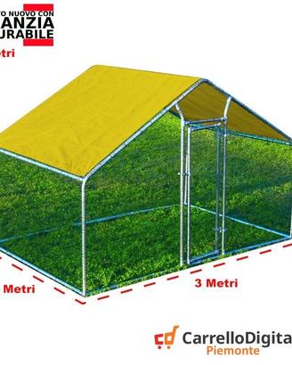Gabbia per Polli 3x2m x h 2 m – 6 mq - giallo