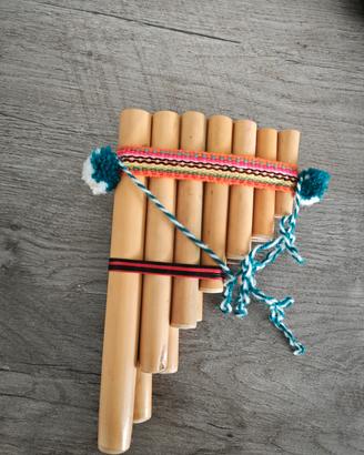 Flauto di Pan tradizionale in legno bambù 