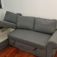 DIVANO-LETTO IKEA MOD EKTORP GRIGIO COME NUOVO
