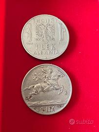 Coppia monete Albania Lek