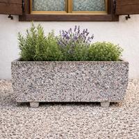 Fioriera in cemento graniglia 100×30 cm