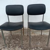 Sedie da studio pelle nera