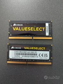 RAM CORSAIR VALUESELECT DDR4 8gb/16gb