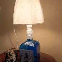 lampada bottiglia gin Piero blu