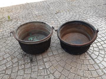 2 CALDERONI PAIOLI RAME