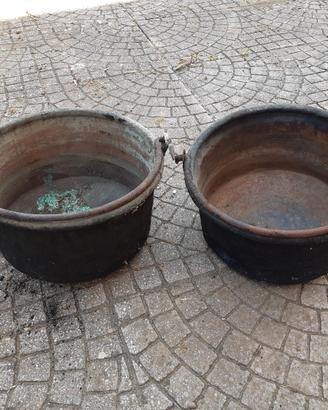 2 CALDERONI PAIOLI RAME
