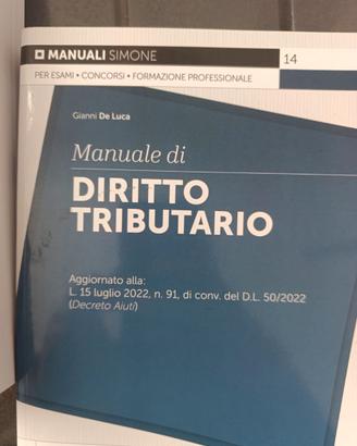MANUALE DIRITTO TRIBUTARIO DE LUCA