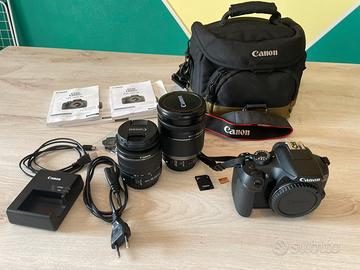 Canon 1300 D Reflex 18 Mpx  piu 2 obbiettivi