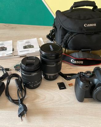 Canon 1300 D Reflex 18 Mpx  piu 2 obbiettivi