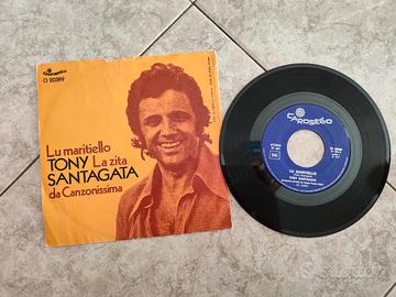 Disco vinile 45 giri funzionante Tony Santagata 