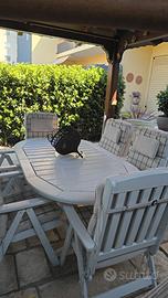 tavolo da giardino con poltroncine