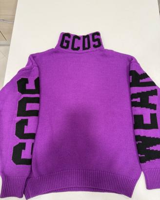 Maglione Collo Alto GCDS colore Lilla taglia XL