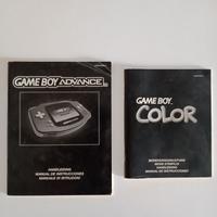 Manuale istruzioni GameBoy Color e GameBoy Advance