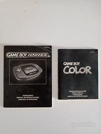 Manuale istruzioni GameBoy Color e GameBoy Advance