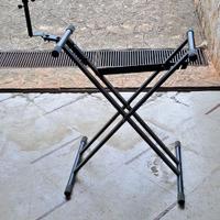 SUPPORTO TASTIERA CON ASTA PORTA MICROFONO