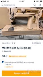 Macchina da cucire da tavolo