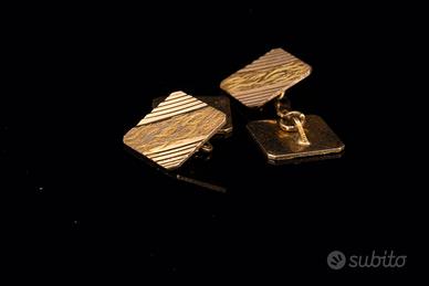 Gemelli Uomo Oro Giallo 18K (750) Vintage '50