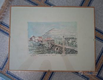 Acquaforte originale di Salvatore Caruso, XX sec