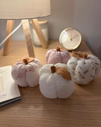 Decorazione autunnale 4 zucchette realizzate a man