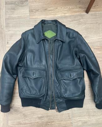 Bomber/giacca in vera pelle nero