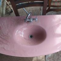 lavandino vetro rosa